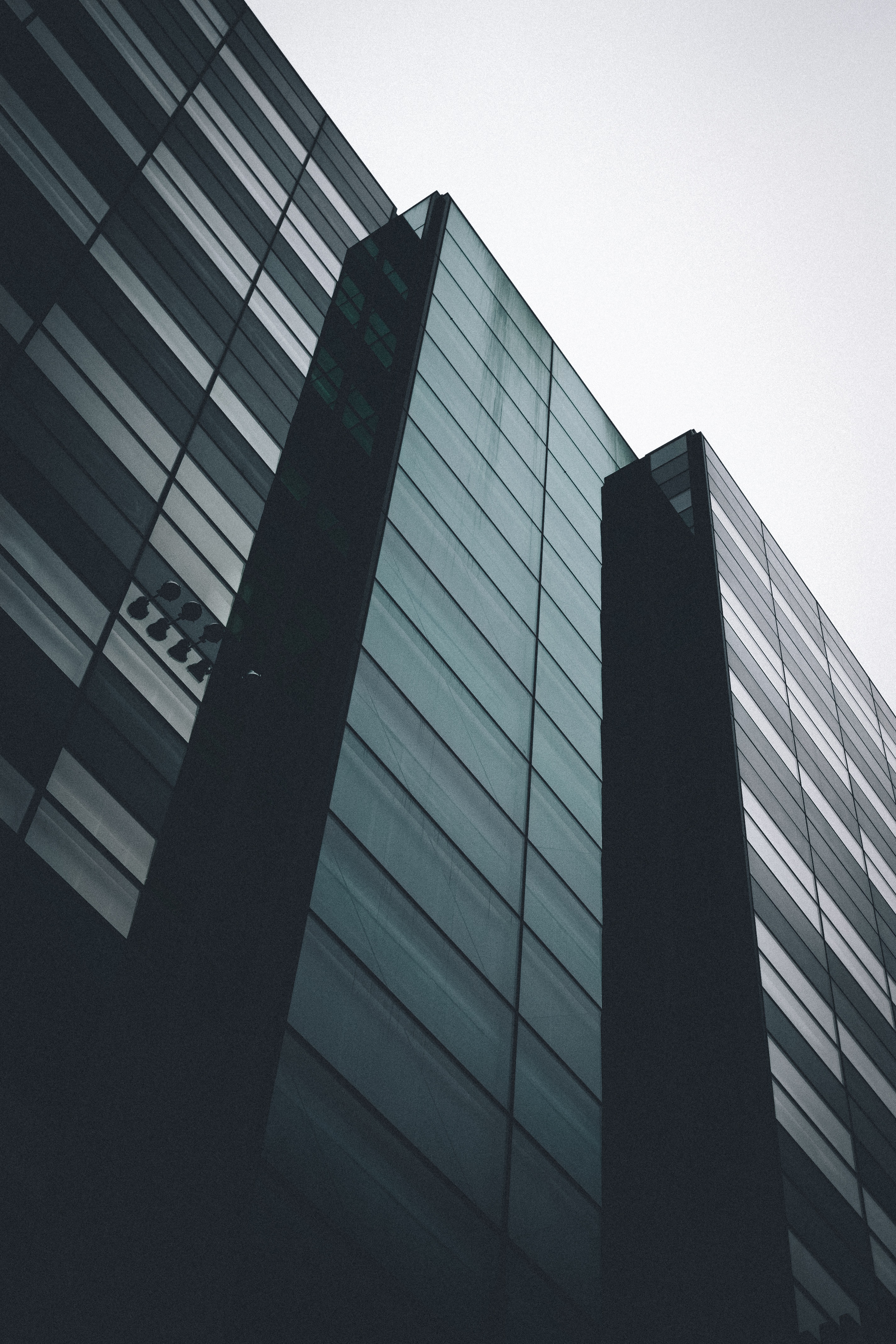 black buildings